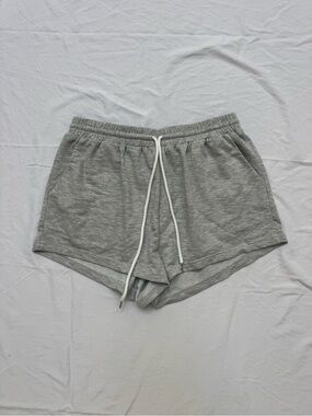 Luxe Heather Gray Elastic Waistband Lounge Shorts
